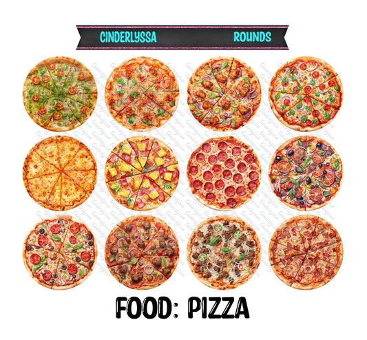 3.75 inch Round: Food: Pizza for Cardstock Silicone Mold, for Aroma Bead Molds, Car Freshener, Premium Cardstock Images (Copy)