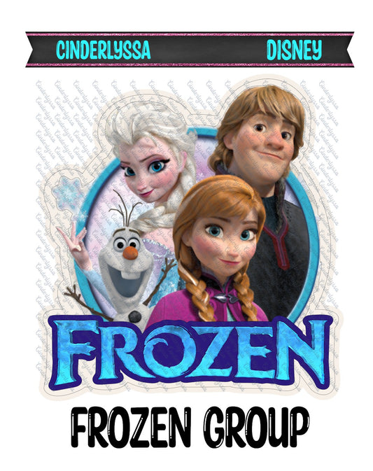 Frozen Group: Elsa, Anna, Olaf & Kristoff Silicone Mold, Aroma Bead Molds, Car Freshener Mold, Premium Cardstock Images