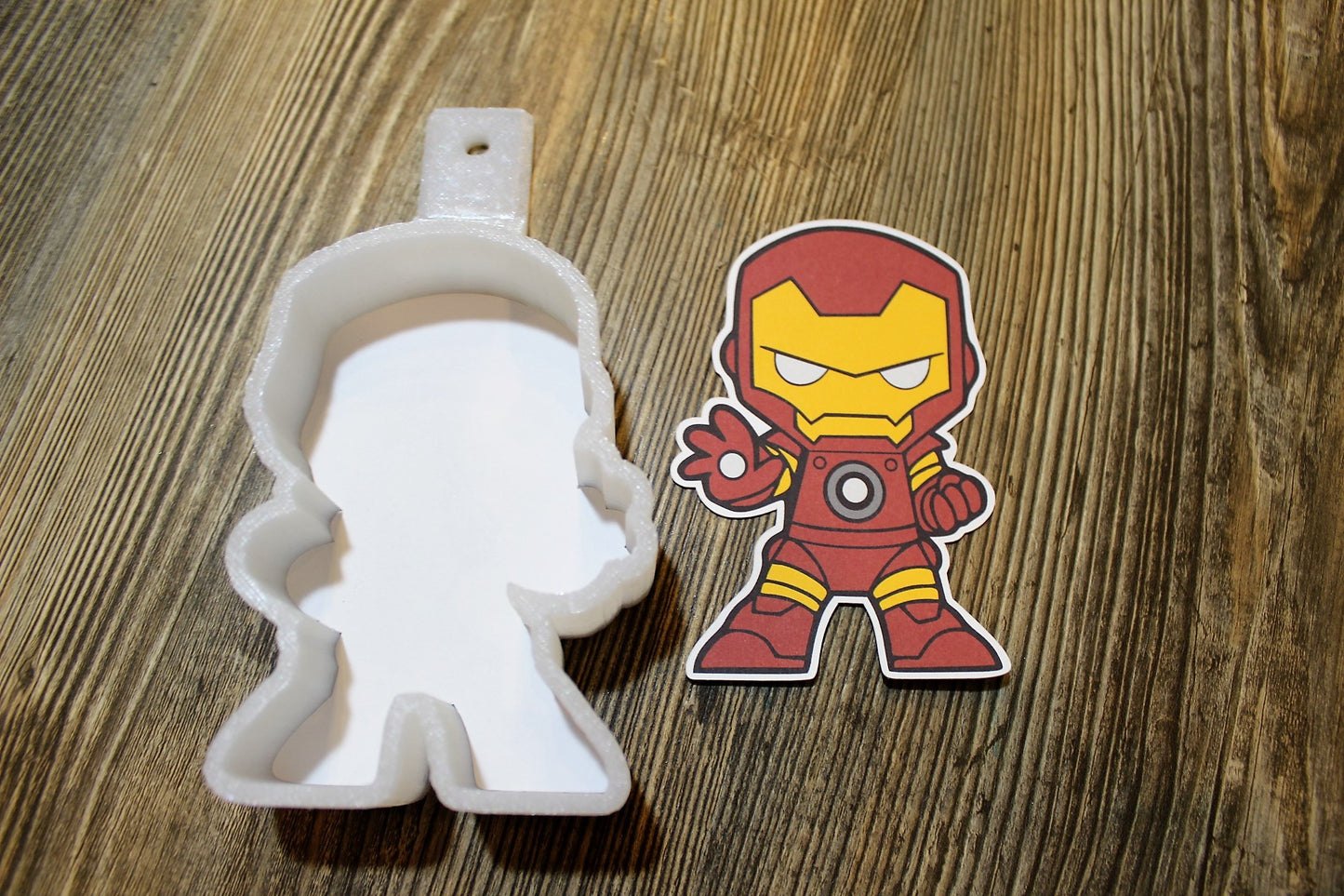 Iron Man: Superhero Silicone Mold, Aroma Bead Molds, Car Freshener Mold, Premium Cardstock Images