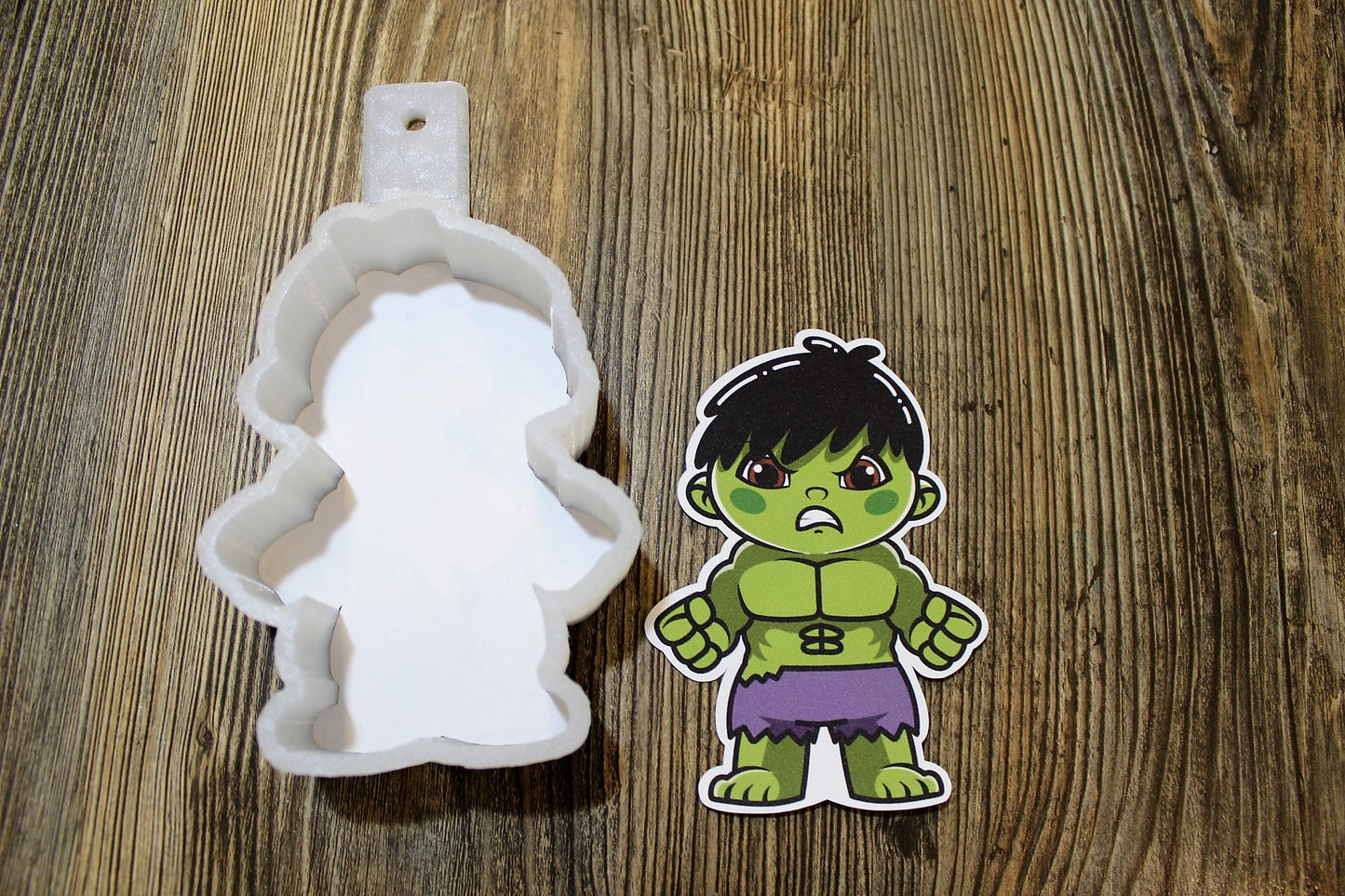 Hulk: Superhero Silicone Mold, Aroma Bead Molds, Car Freshener Mold, Premium Cardstock Images