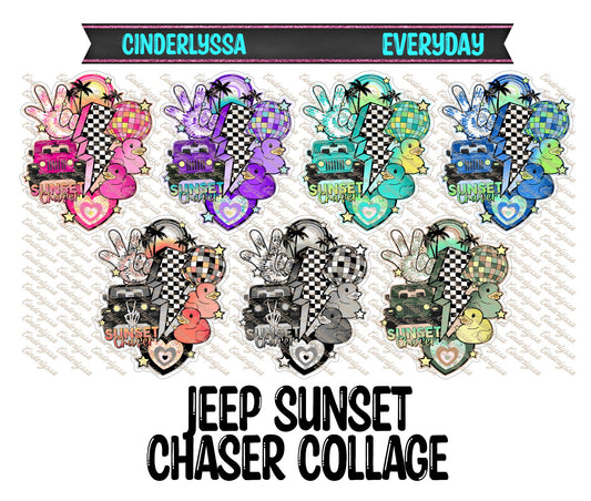 Jeep Sunset Chaser Collage Silicone Mold, Aroma Bead Molds, Car Freshener Mold, Premium Cardstock Images, Car Freshie Mold