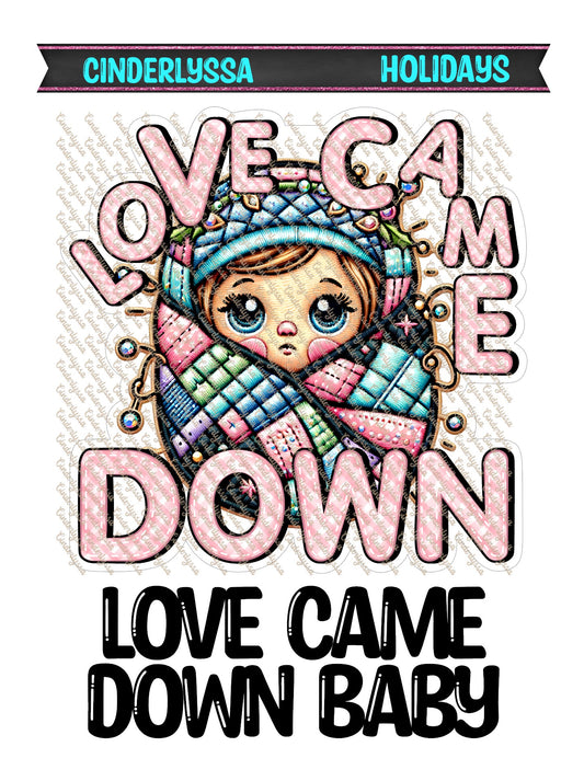 Love Came Down Baby for Cardstock Silicone Mold, Aroma Bead Molds,Car Freshener Mold, Premium Cardstock Images