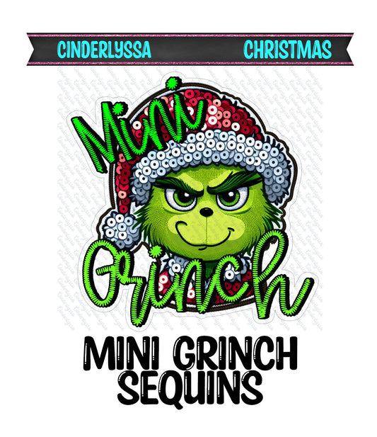 Mini Grinch Sequins: Mean One Face in Red Santa Hat Cardstock Silicone Mold, Aroma Bead Molds, Car Freshener Mold, Car Freshies, Premium Cardstock Images