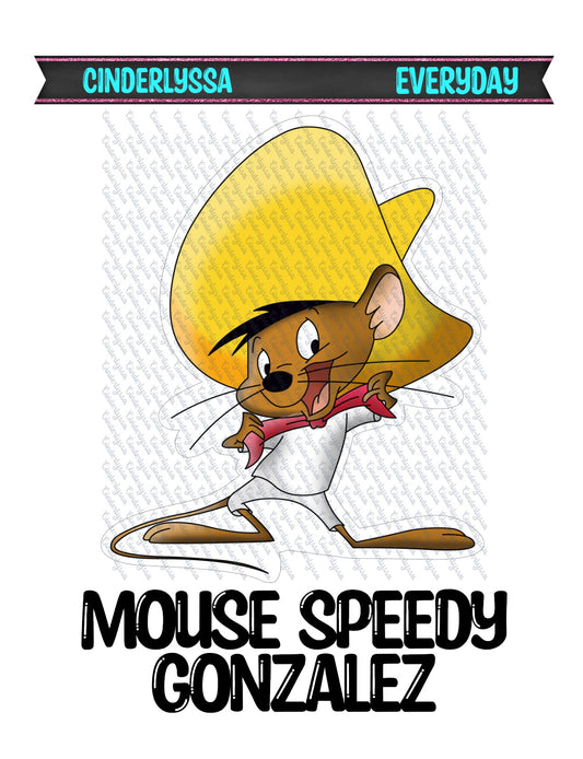 Mouse Speedy Gonzalez Silicone Mold, Aroma Bead Molds, Car Freshener Mold, Premium Cardstock Images