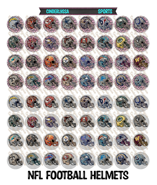 3 inch Round: NFL Football Helmets Cardstock Only for freshies: Silicone Mold, for Aroma Bead Molds, Car Freshener, Premium Cardstock Images