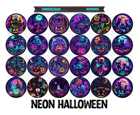 3 inch Round Neon Halloween Cardstock Only for car freshies - NO MOLD for Aroma Bead Molds, Car Freshener, Premium Cardstock Images