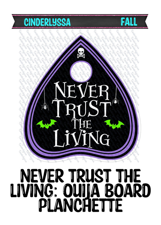 Never Trust The Living: Oujia Board Planchette Silicone Mold, Aroma Bead Molds, Car Freshener Mold, Premium Cardstock Images