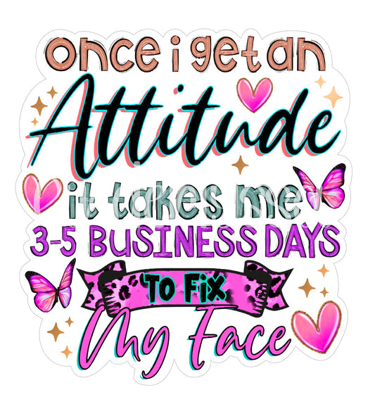 Once I Get An Attitude Cardstock Silicone Mold, Aroma Bead Molds, Car Freshener Mold, Premium Cardstock Images