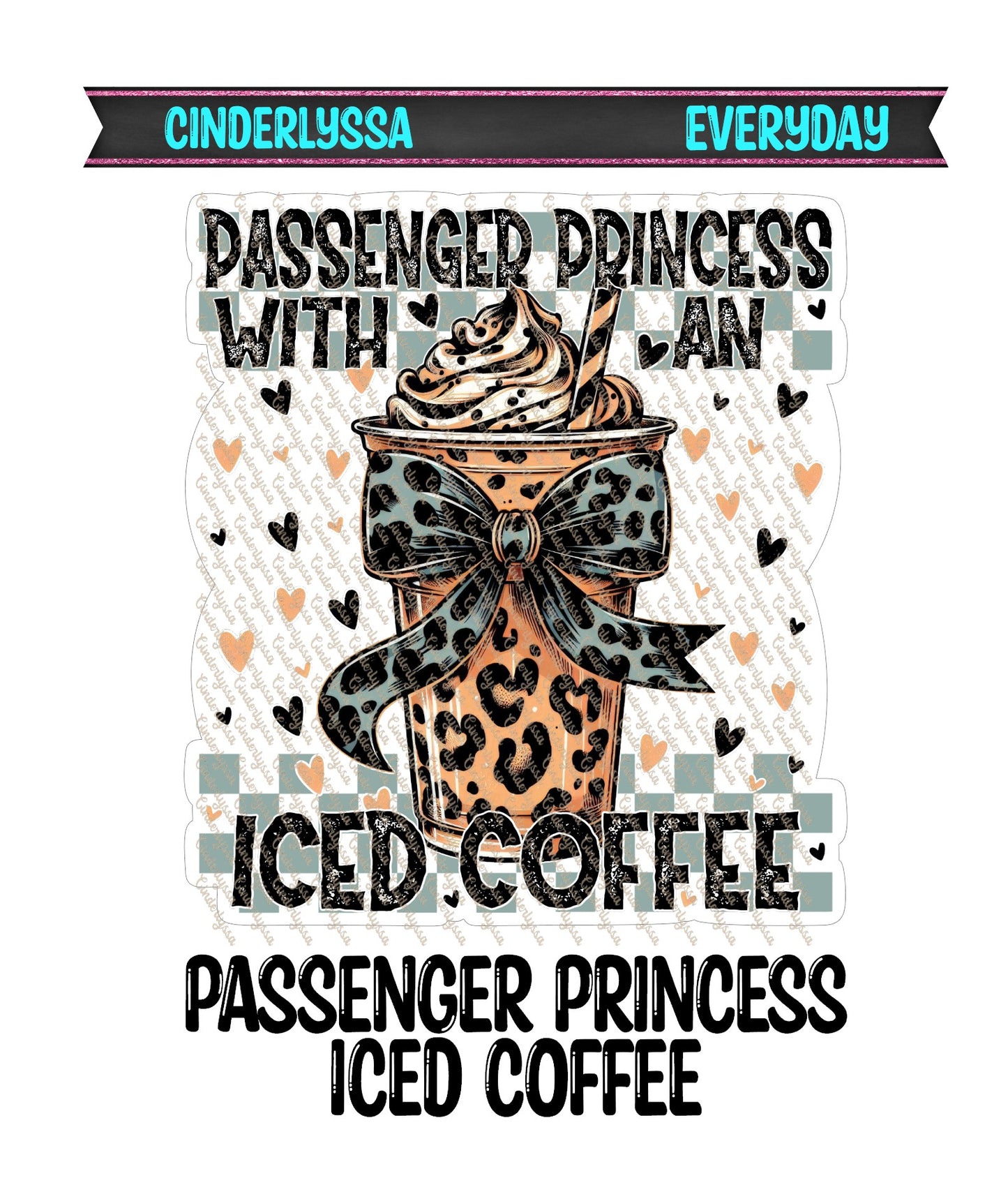 Passenger Princess Iced Coffee Cardstock Silicone Mold, Aroma Bead Molds, Car Freshener Mold