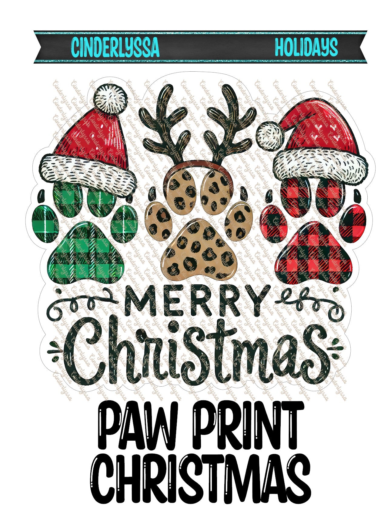 Paw Print Christmas Cardstock Silicone Mold, Aroma Bead Molds, Car Freshener Mold, Premium Cardstock Images