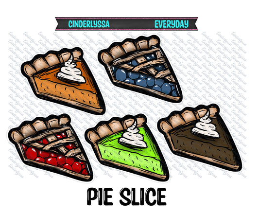 Pie Slice: Pumpkin, Cherry, Key Lime, Blueberry & Chocolate Silicone Mold, Aroma Bead Molds, Car Freshener Mold, Premium Cardstock Images