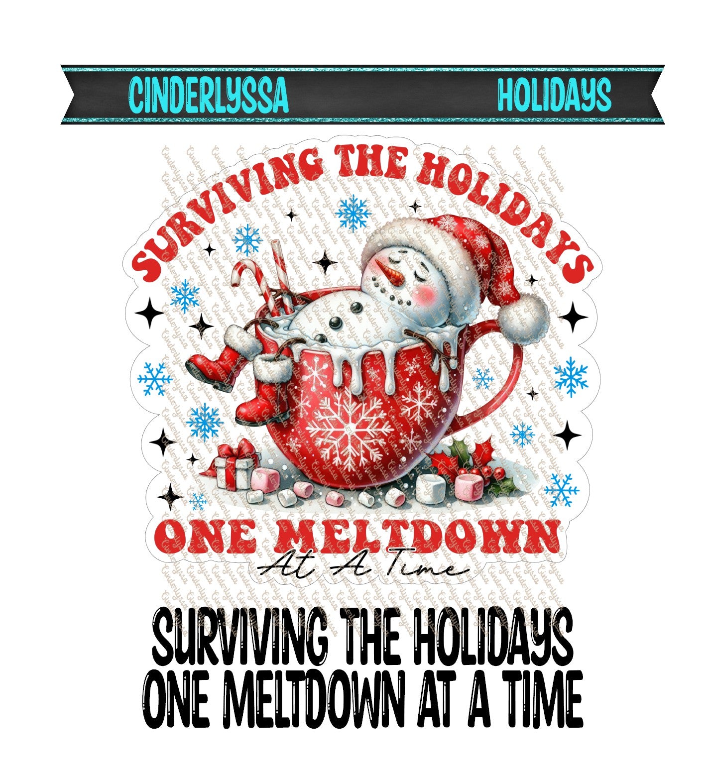 Surviving The Holidays One Meltdown At A Time Cardstock Silicone Mold, Aroma Bead Molds, Car Freshener Mold, Premium Cardstock Images, Car Freshie Molds