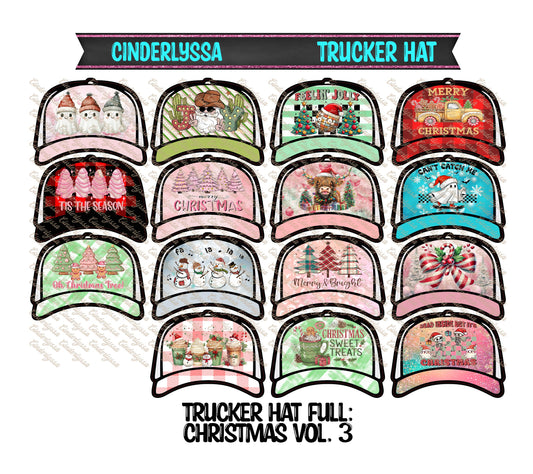 Trucker Hat: Christmas Vol. 3 Theme Mix Cardstock Silicone Mold, Aroma Bead Molds, Car Freshener Mold, Premium Cardstock Images