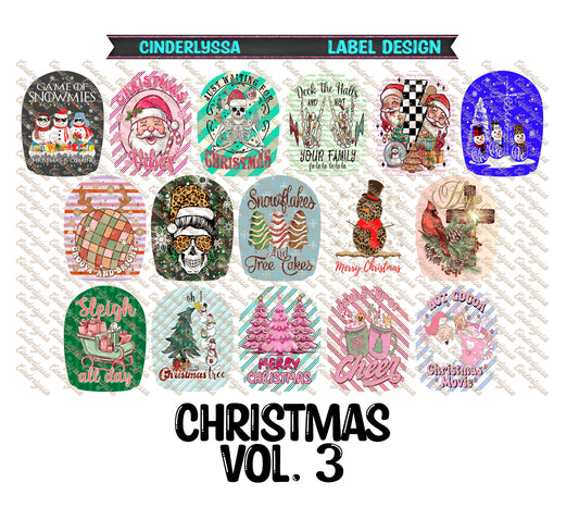 Label Design: Christmas Vol. 3 Cardstock Silicone Mold, Aroma Bead Molds, Car Freshener Mold, Car Freshies, Premium Cardstock Images