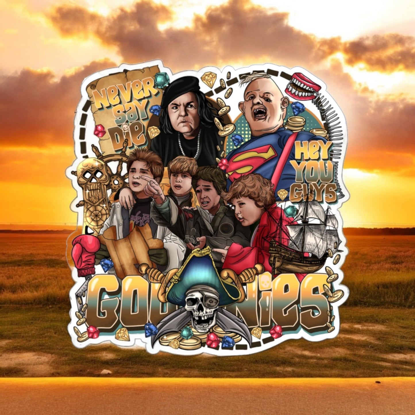 Goonies: Hey You Guys Never Say Die - Movie Inspired Silicone Mold, Aroma Bead Molds, Car Freshener Mold, Premium Cardstock Images