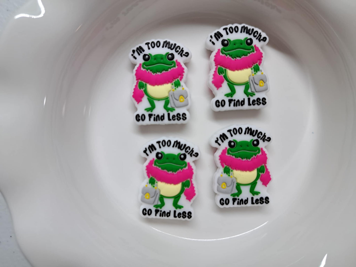 I'm Too Much? Go Find Less Frog Silicone Focal Bead