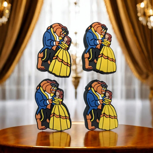 Belle and Beast Dancing - Movie Inspired Silicone Focal Bead