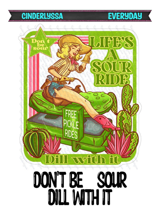 Don't be a Sour Dill With It: Cowgirl on Pickle Silicone Mold, Aroma Bead Molds, Car Freshener Mold, Car Freshies, Premium Cardstock Images