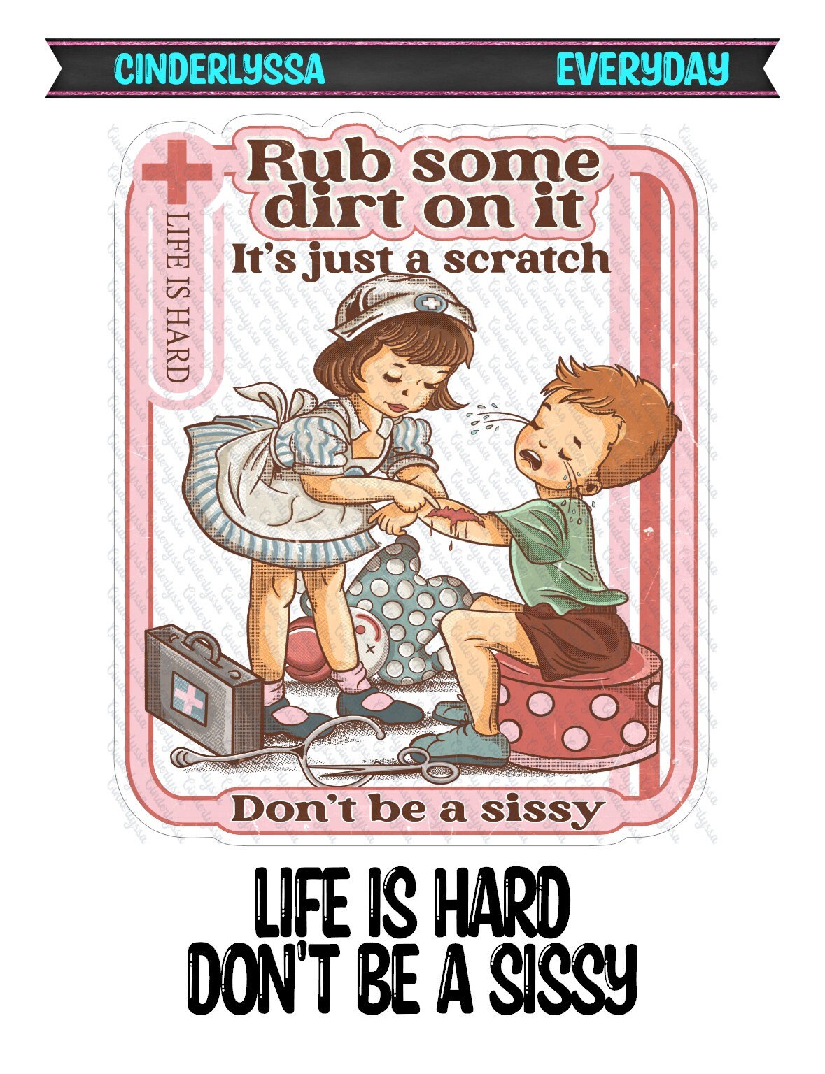 Life is Hard Don't Be a Sissy Silicone Mold, Aroma Bead Molds, Car Freshener Mold, Car Freshies, Premium Cardstock Images