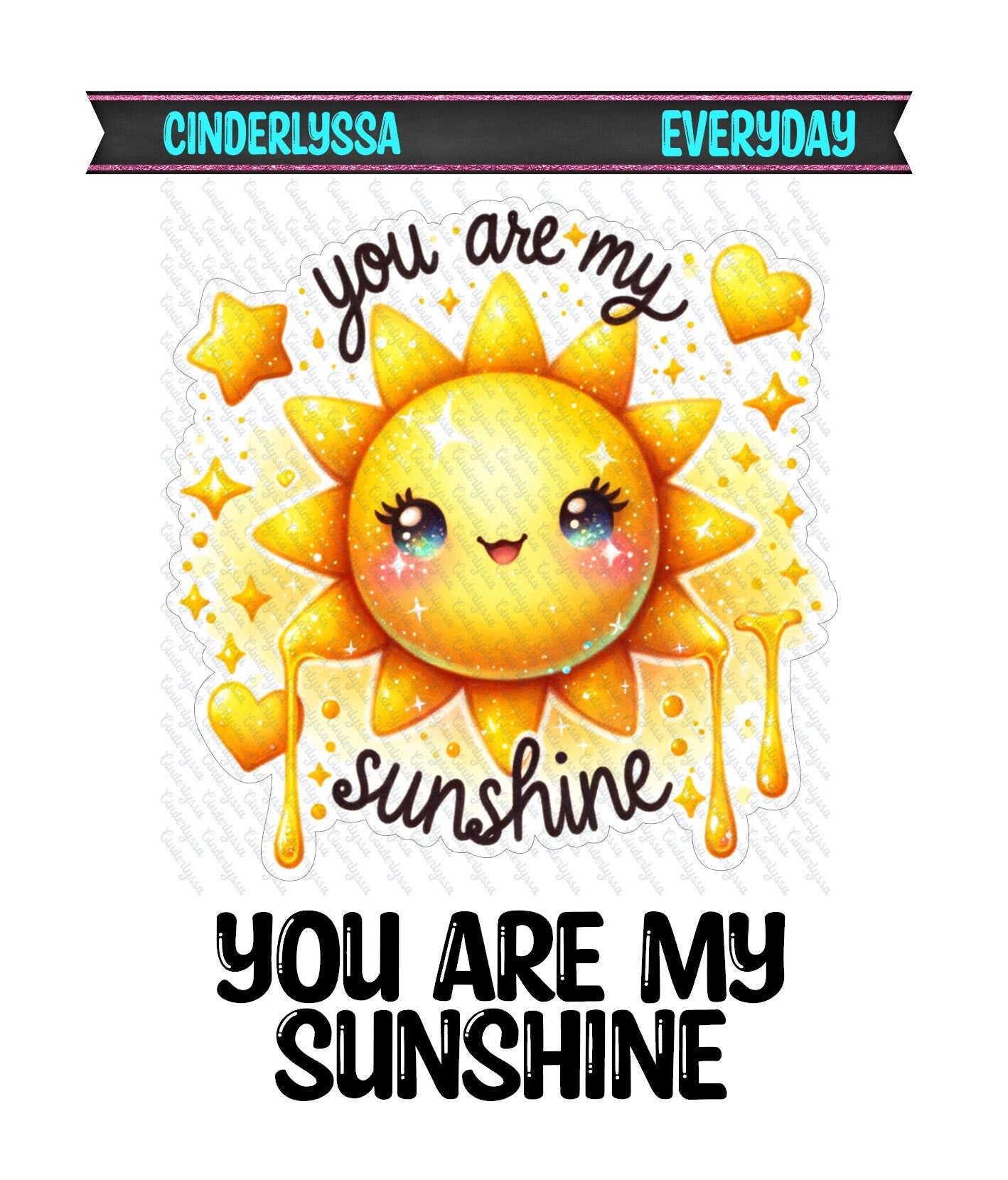 You are My Sunshine for Silicone Mold, Aroma Bead Molds, Car Freshener Mold, Premium Cardstock Images