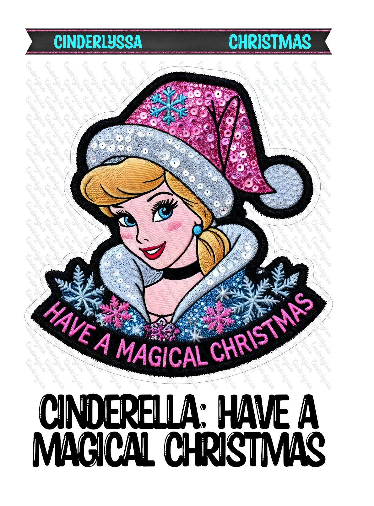 Cinderella: Have a Magical Christmas Silicone Mold, Aroma Bead Molds, Car Freshener Mold, Premium Cardstock Images