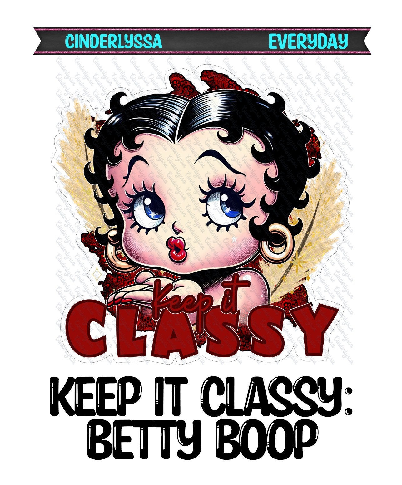 Keep it Classy: Betty Boop Silicone Mold, Aroma Bead Molds, Car Freshener Mold, Premium Cardstock Images