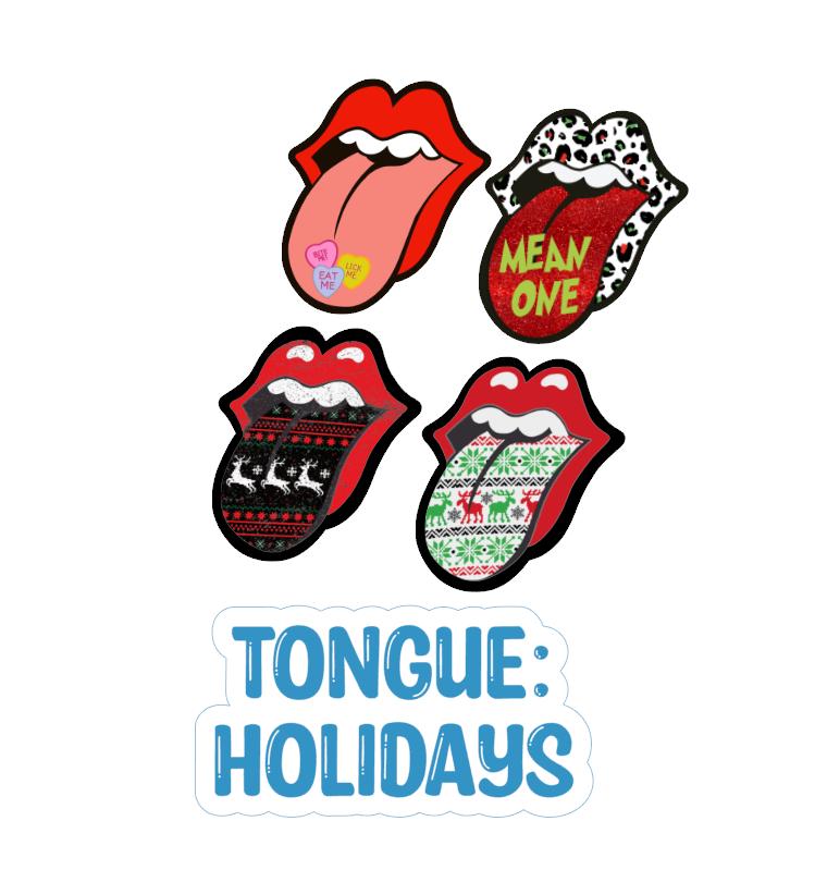 VENT CLIP SIZE: Rolling Stones Tongue - Two Cavity Small Silicone Mold, Aroma Bead Molds, Freshener Mold, Premium Cardstock