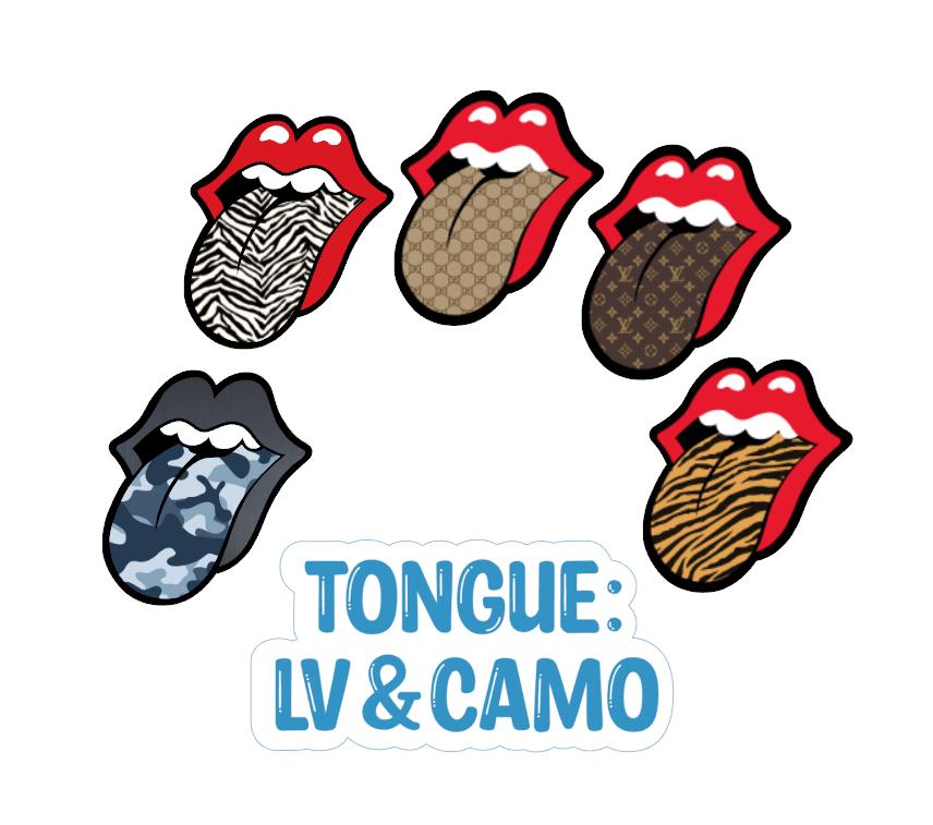 VENT CLIP SIZE: Rolling Stones Tongue - Two Cavity Small Silicone Mold, Aroma Bead Molds, Freshener Mold, Premium Cardstock