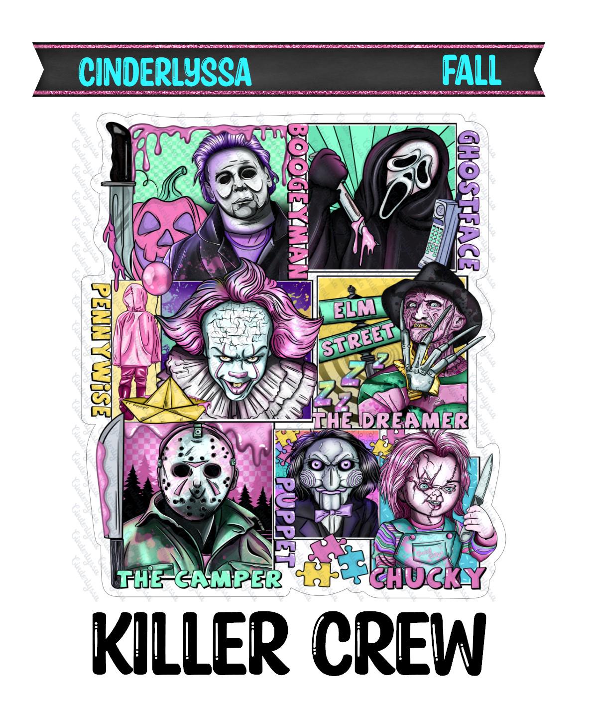 Killer Crew: Horror Movie Killer Collage Silicone Mold, Aroma Bead Molds, Car Freshies, Car Freshener Mold, Premium Cardstock Images