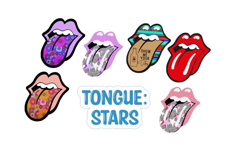 VENT CLIP SIZE: Rolling Stones Tongue - Two Cavity Small Silicone Mold, Aroma Bead Molds, Freshener Mold, Premium Cardstock