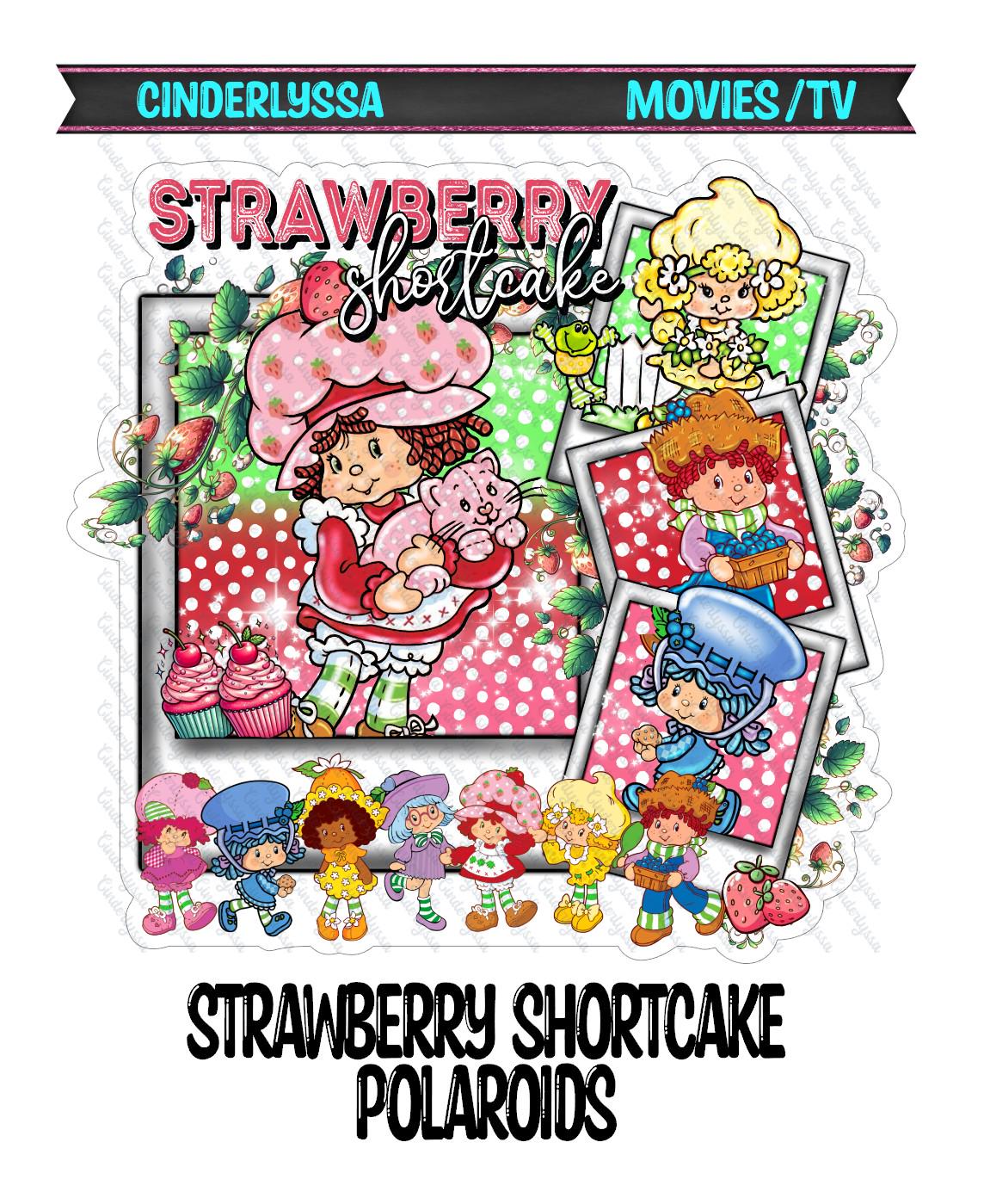 Strawberry Shortcake Polaroids Silicone Mold, Aroma Bead Molds, Car Freshener Mold, Car Freshies, Premium Cardstock Images