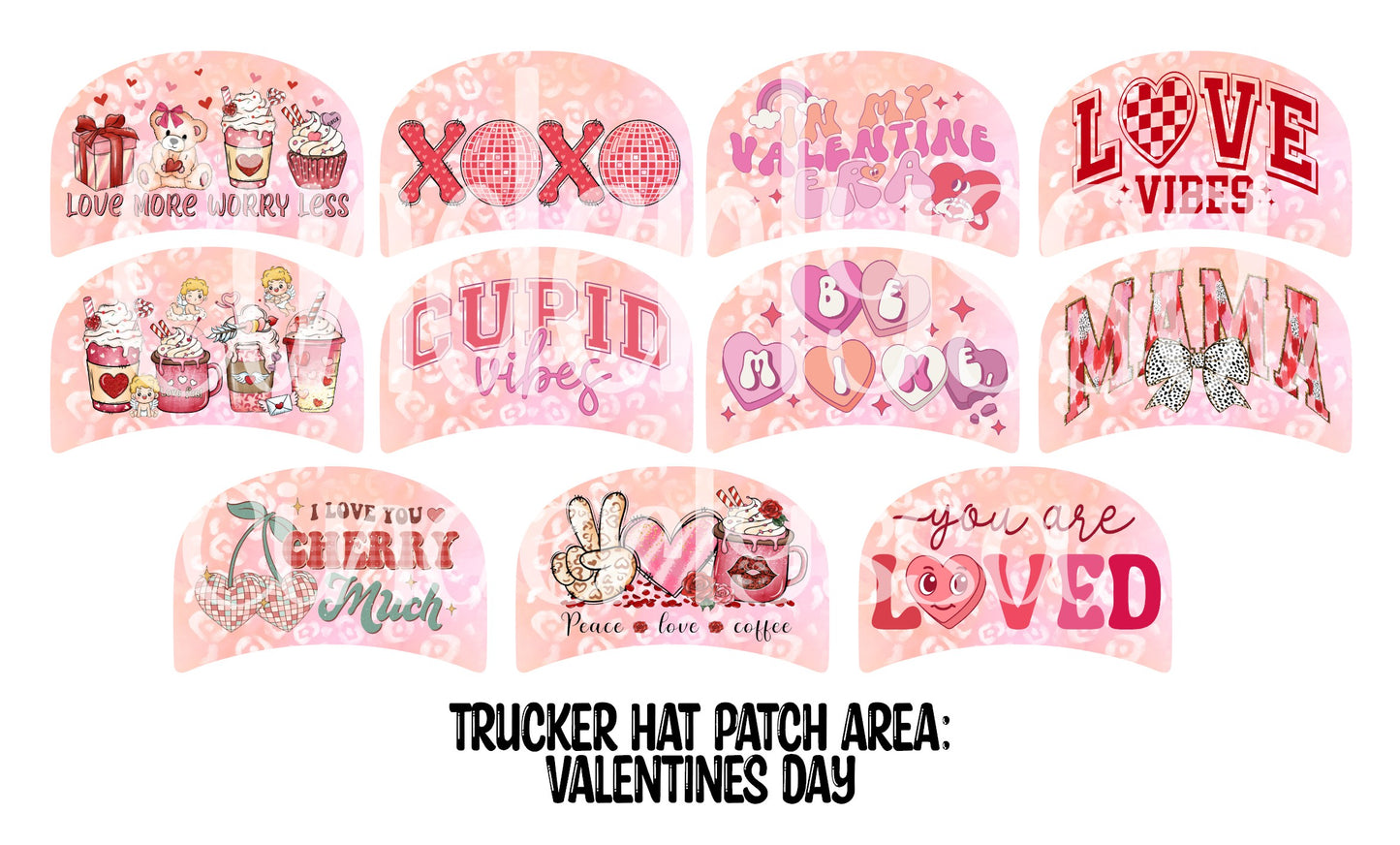 Trucker Hat: Valentines Day Theme Mix Cardstock Silicone Mold, Aroma Bead Molds, Car Freshener Mold, Premium Cardstock Images