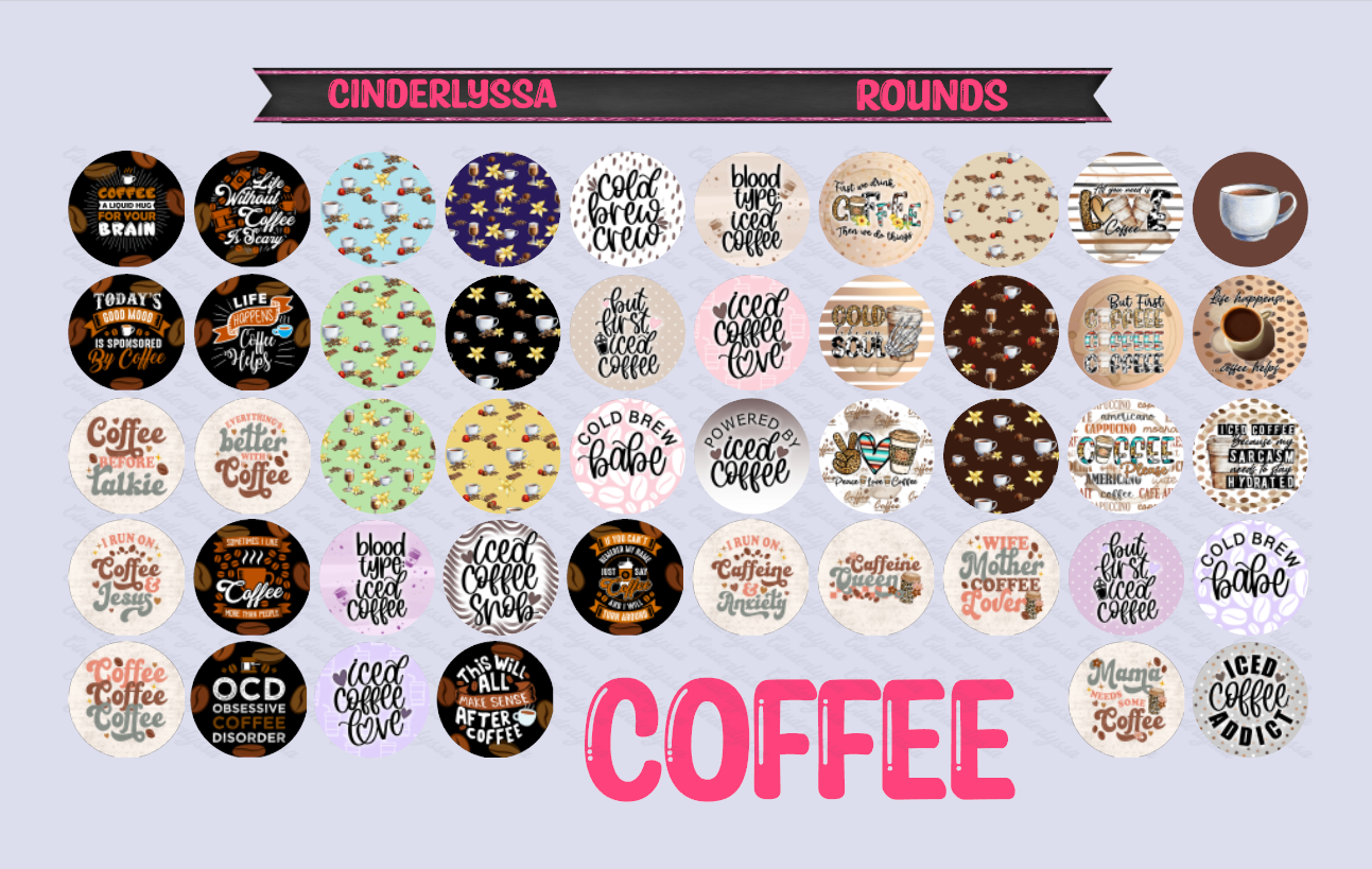 3 inch Round Coffee Cardstock Only for freshies: Silicone Mold, for Aroma Bead Molds, Car Freshener, Premium Cardstock Images