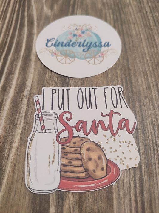 VENT CLIP: I Put Out For Santa Christmas Two Cavity Small Vent Clip Size Cardstock Silicone Mold, Aroma Bead Molds, Car Freshener Mold, Premium Cardstock Images