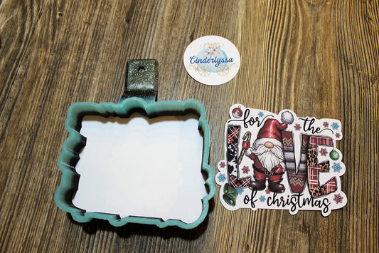 For the Love of Christmas Santa Gnome Cardstock Silicone Mold, Aroma Bead Molds, Car Freshener Mold