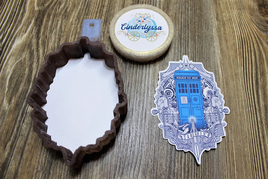 Doctor Who Tardis, Dr Who Police Box Time Machine Cardstock Silicone Mold, Aroma Bead Molds, Car Freshener Mold, Premium Cardstock Images