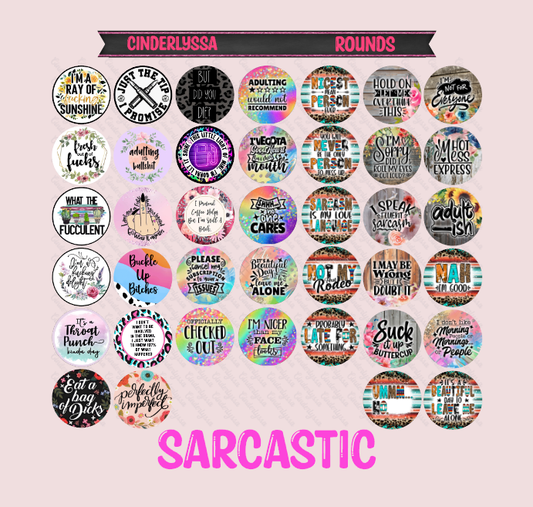 3 inch Round Sarcastic Cardstock Only for freshies -NO MOLD: Cardstock Silicone Mold, for Aroma Bead Molds, Car Freshener, Premium Cardstock Images