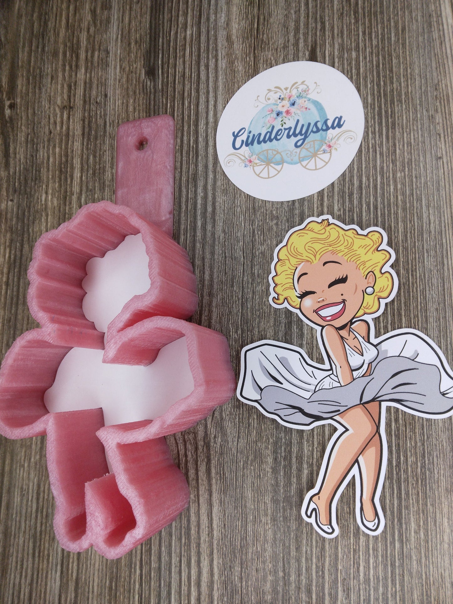 Large Marilyn Cardstock Silicone Mold, Aroma Bead Molds, Car Freshener Mold, Vent Clip, Premium Cardstock Images