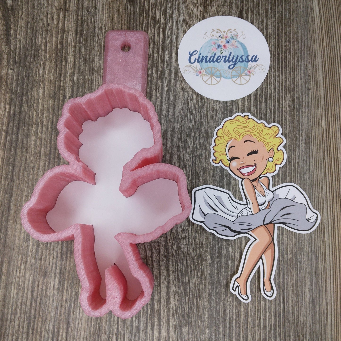 Large Marilyn Cardstock Silicone Mold, Aroma Bead Molds, Car Freshener Mold, Vent Clip, Premium Cardstock Images