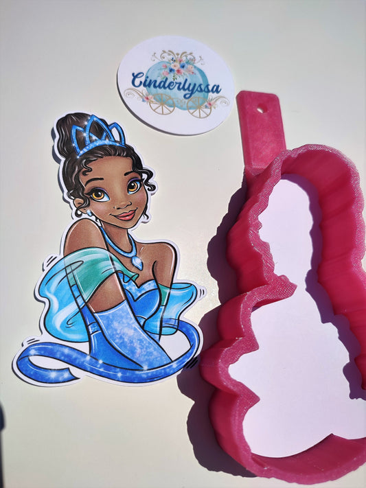 Princess Tiana: Bayou New Orleans, frog, Prince Naveen, Louis Cardstock Silicone Mold, Aroma Bead Molds, Car Freshener Mold, Premium Cardstock Images