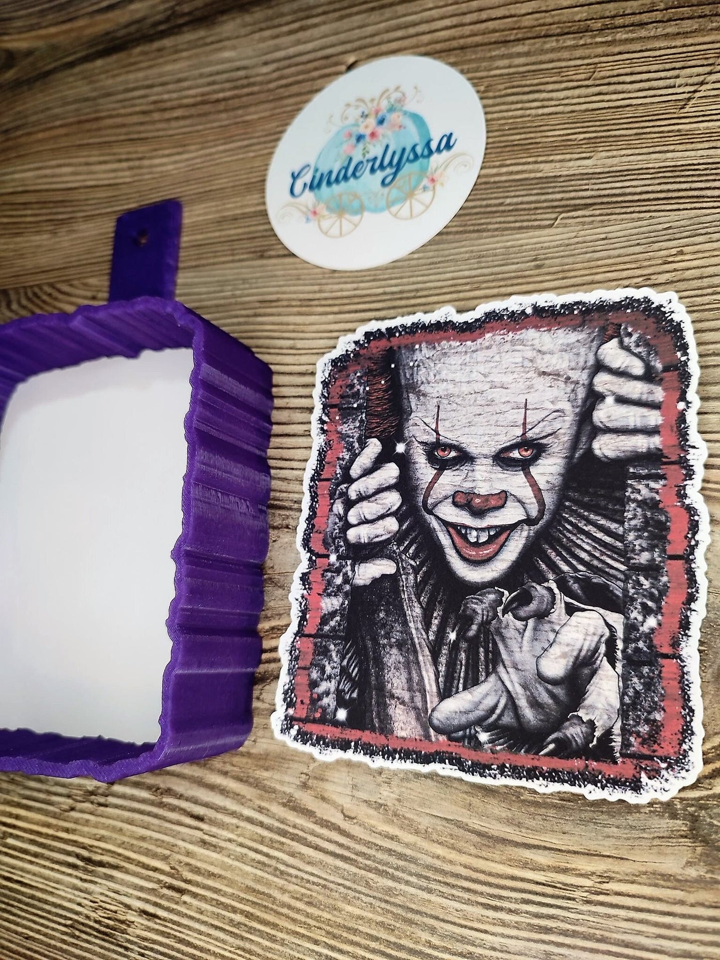 Pennywise Clown/IT/Horror Movie rectangle Silicone Mold, Aroma Bead Molds, Car Freshener Mold