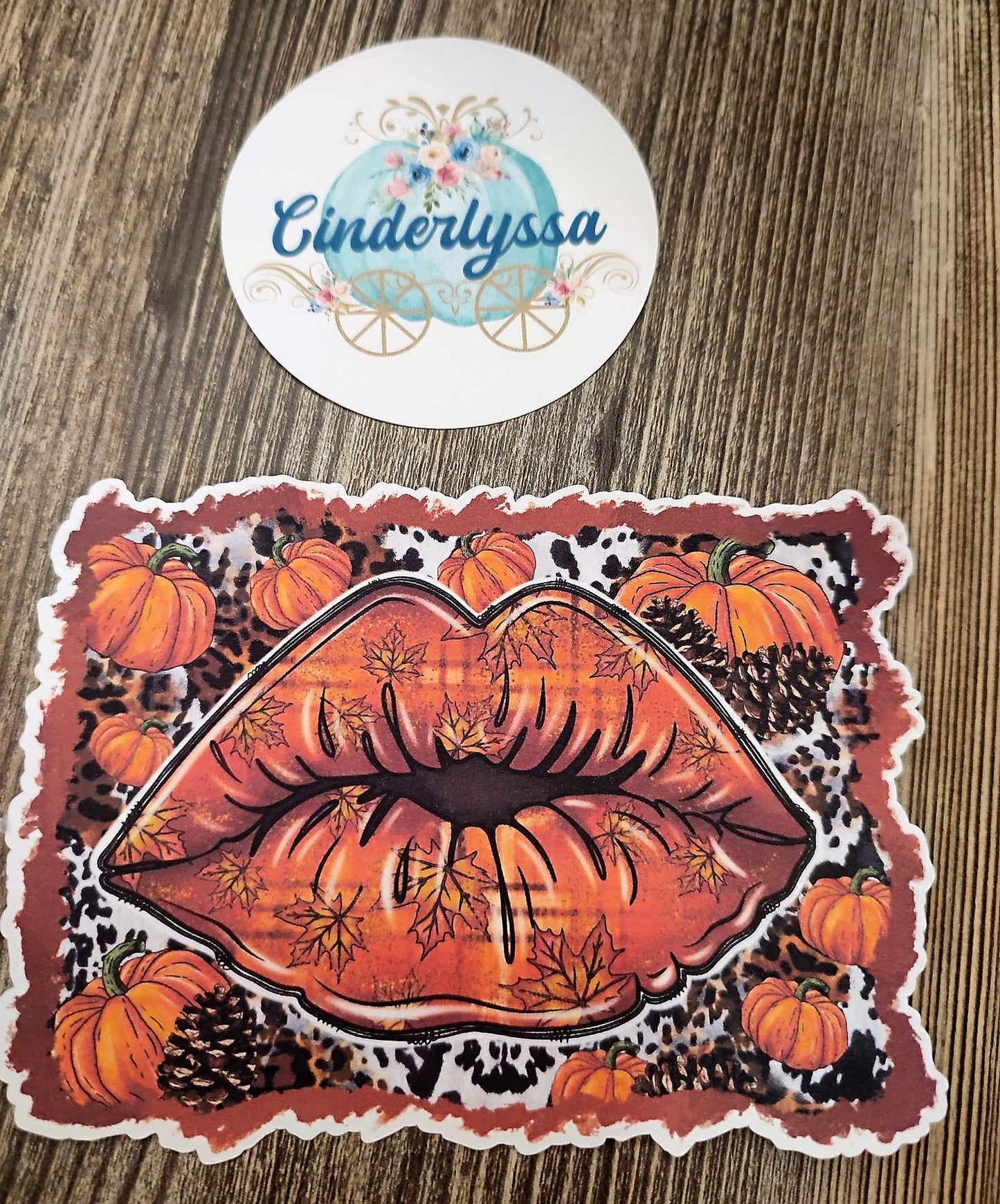 Orange Fall Lips and leaves and Pumpkins, Halloween Cardstock Silicone Mold, Aroma Bead Molds, Car Freshener Mold, Premium Cardstock Images