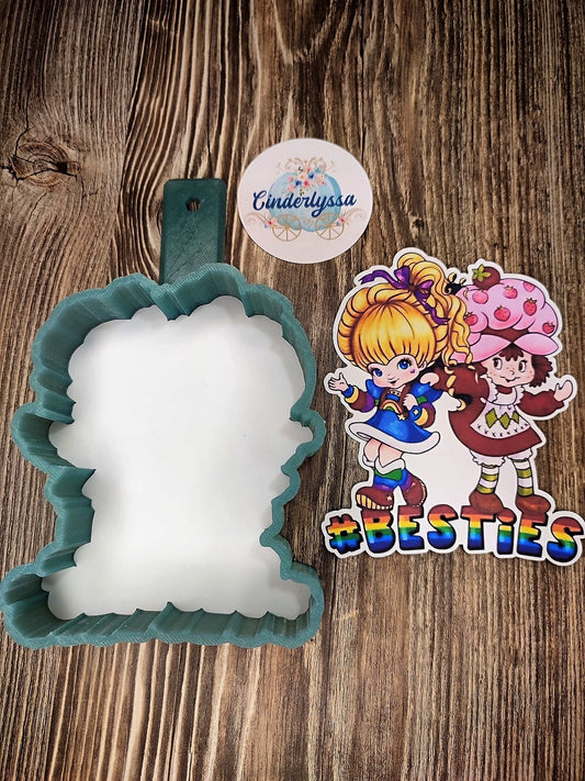 80's: #Besties with Rainbow Bright and Strawberry Shortcake Cardstock Silicone Mold, Aroma Bead Molds, Car Freshener Mold, Premium Cardstock Images