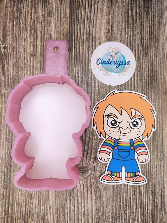 Chucky: Good Guy Doll/Horror Movie Silicone Mold, Aroma Bead Molds, Car Freshener Mold