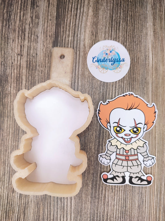 Clown Killer: We all float Horror Movie Silicone Mold, Aroma Bead Molds, Car Freshener Mold