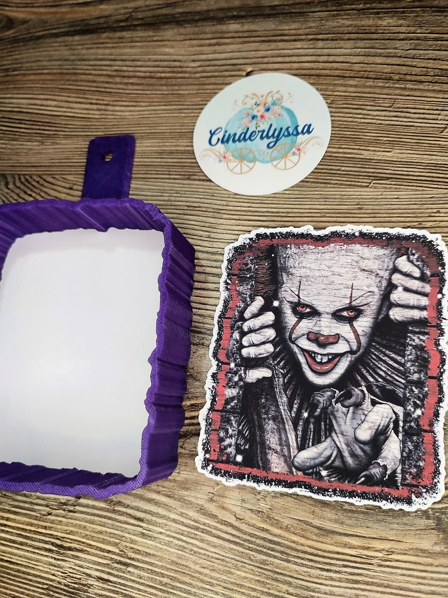 Pennywise Clown/IT/Horror Movie rectangle Silicone Mold, Aroma Bead Molds, Car Freshener Mold