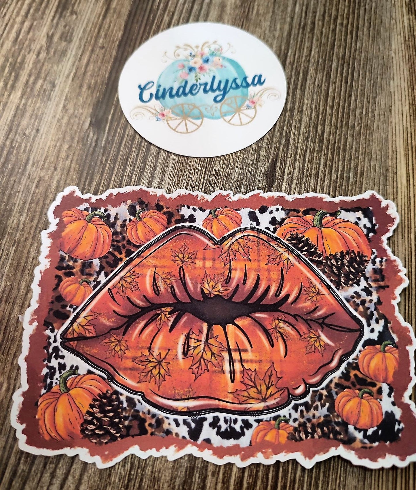 Orange Fall Lips and leaves and Pumpkins, Halloween Cardstock Silicone Mold, Aroma Bead Molds, Car Freshener Mold, Premium Cardstock Images