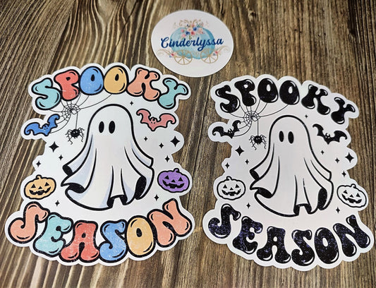 Spooky Season Ghost, Black and White or Color Halloween Cardstock Silicone Mold, Aroma Bead Molds, Car Freshener Mold, Premium Cardstock Images