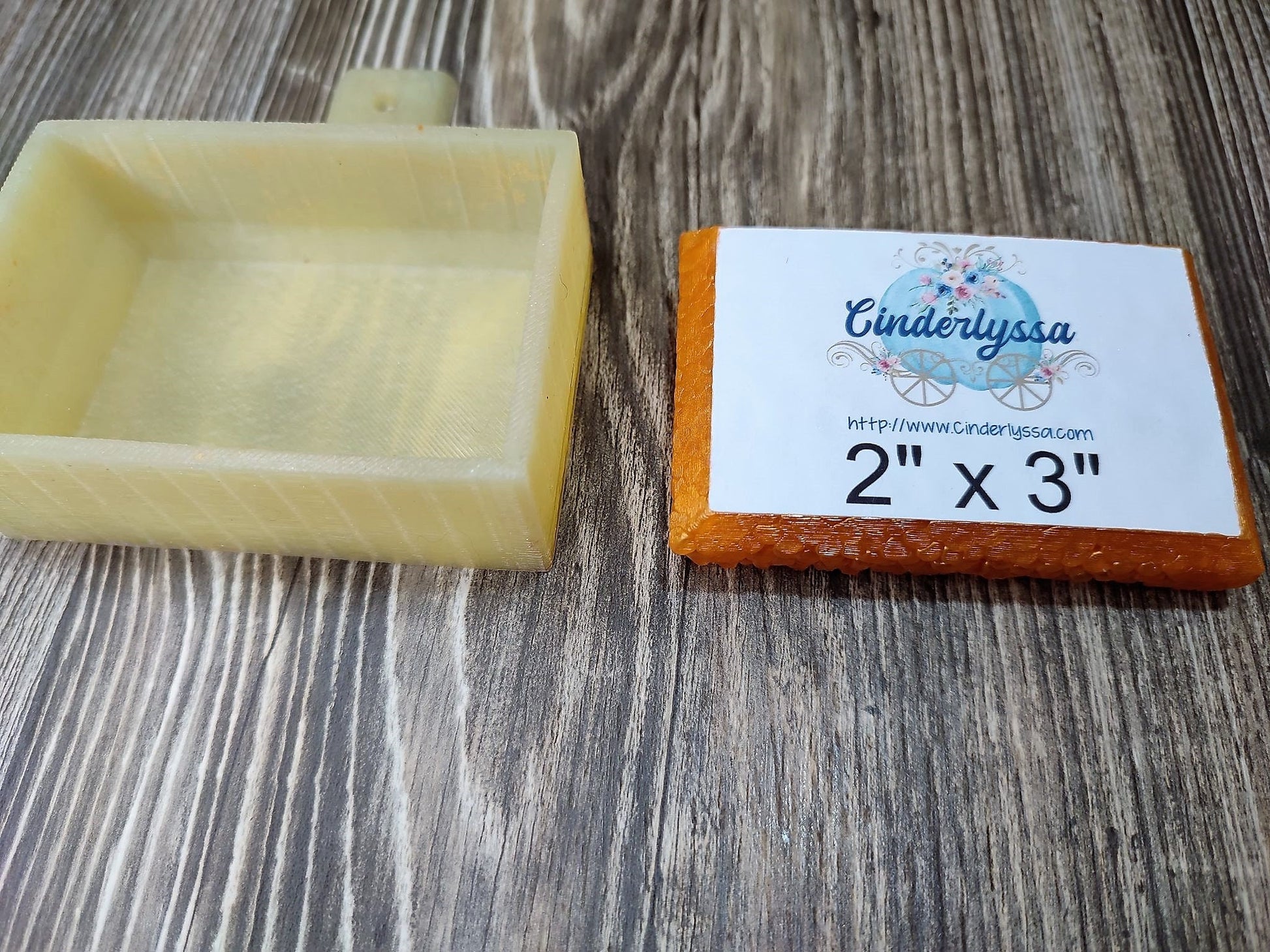 Rectangle Cardstock/Picture With Beveled Edge Silicone Mold, Aroma Bead Molds, Car Freshener Mold