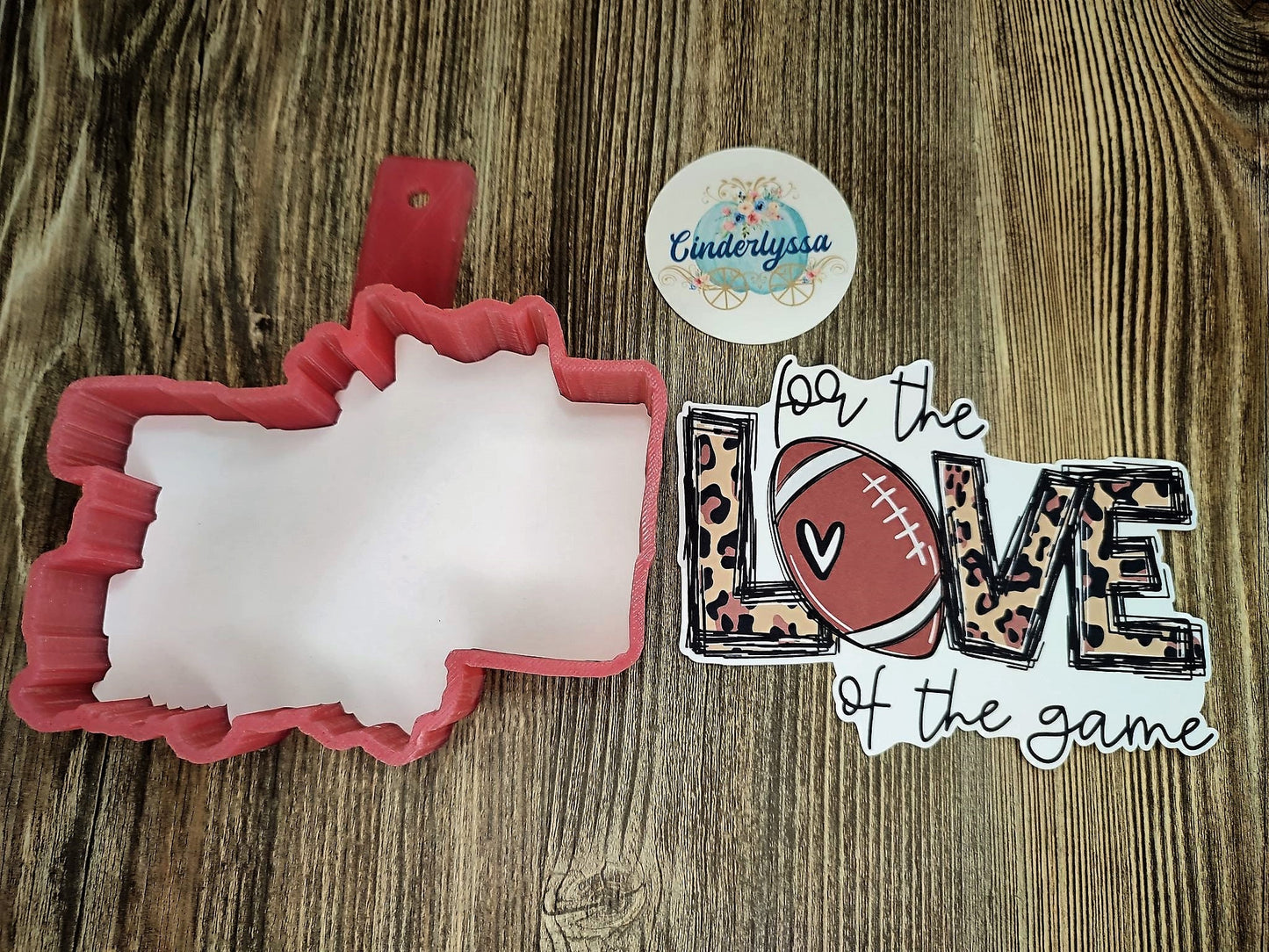 Football: For the Love of the game leopard Cardstock Silicone Mold, Aroma Bead Molds, Car Freshener Mold, Premium Cardstock Images